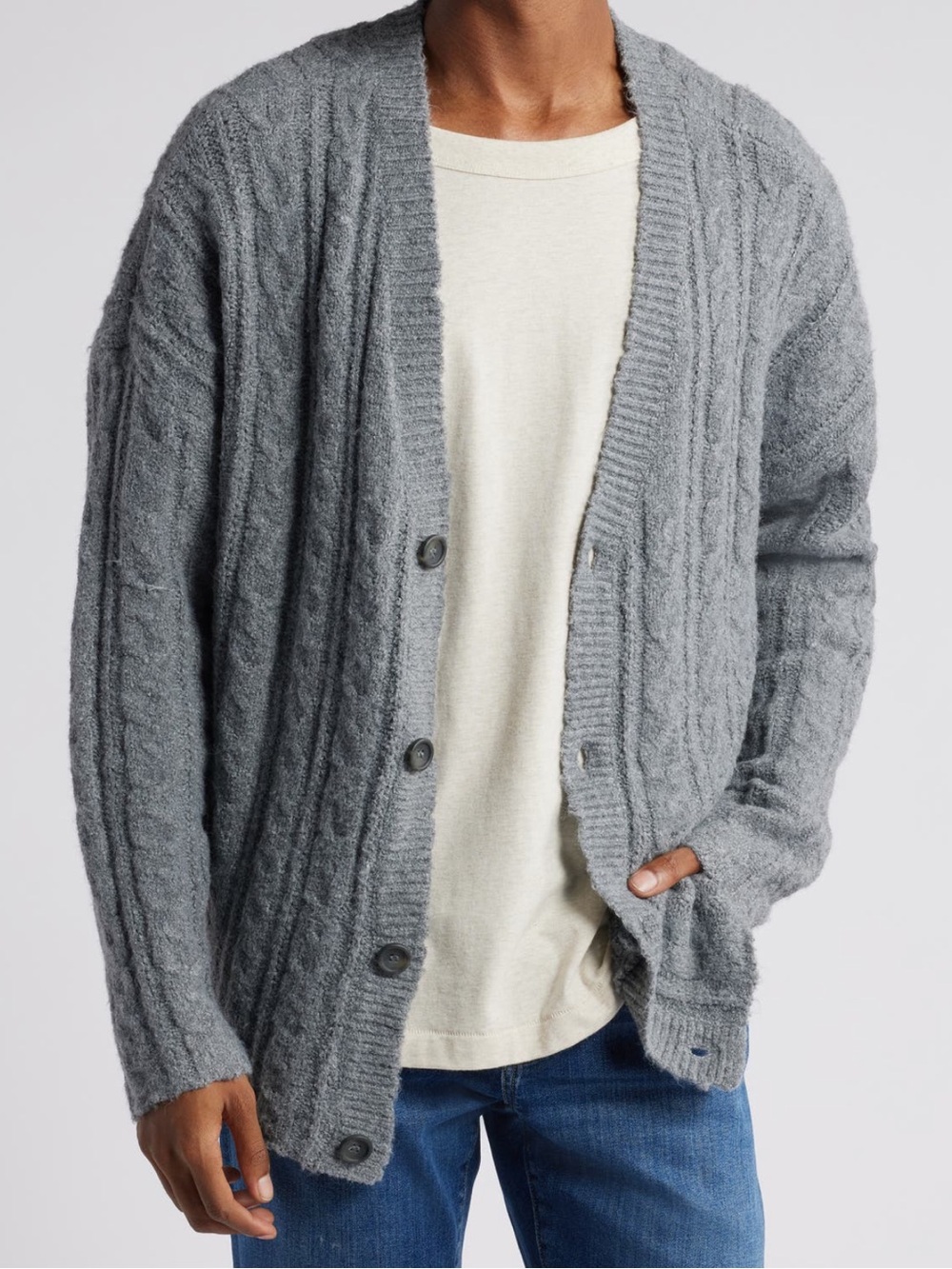 BP. Oversized Cable Stitch Cardigan